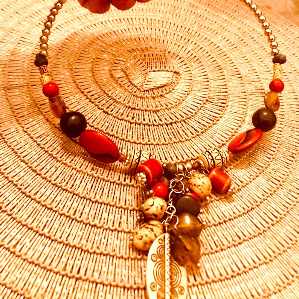 Multicolor necklace and earrings Set